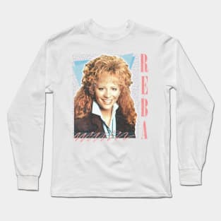 Reba McEntire // Vintage Faded 80s Style Fan Design Long Sleeve T-Shirt